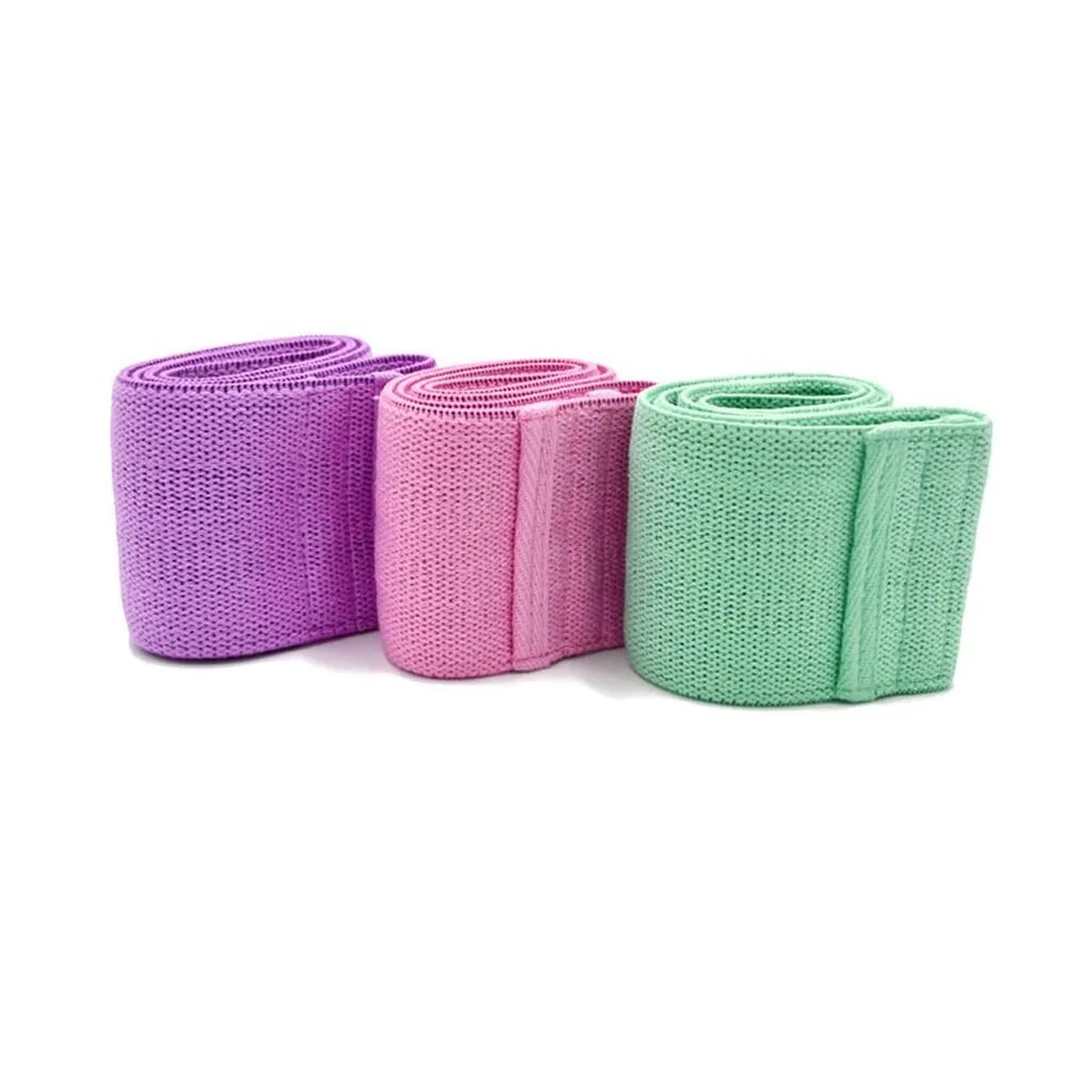 Set of fabric fitness bands: 3 levels of load